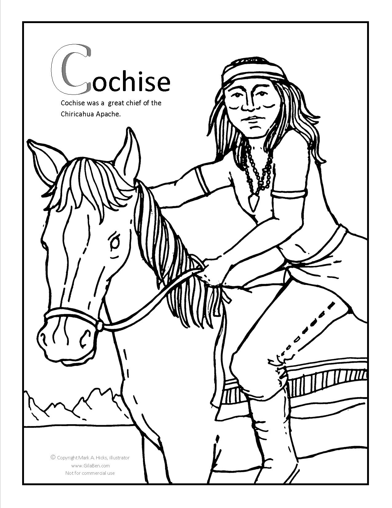 Cochise Coloring page