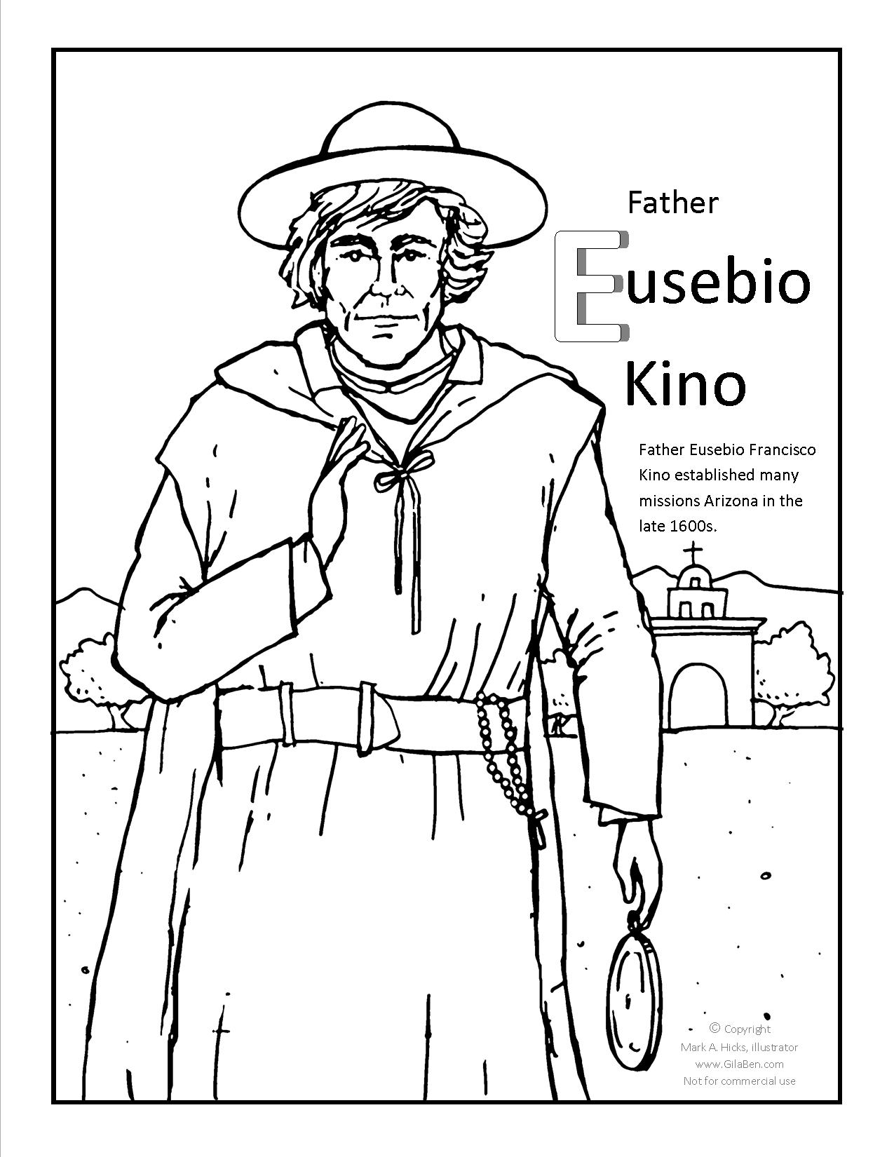Father Kino Coloring page