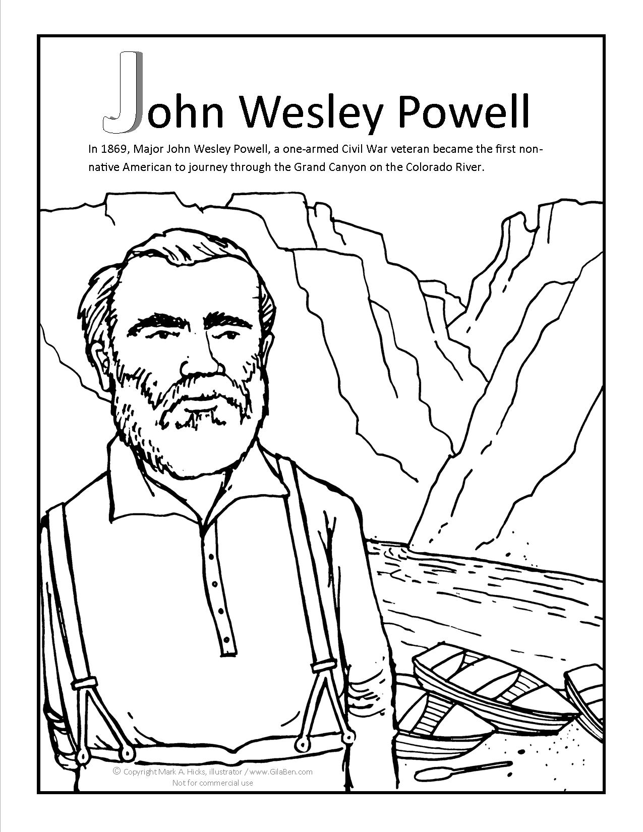 John Wesley Powell Coloring page