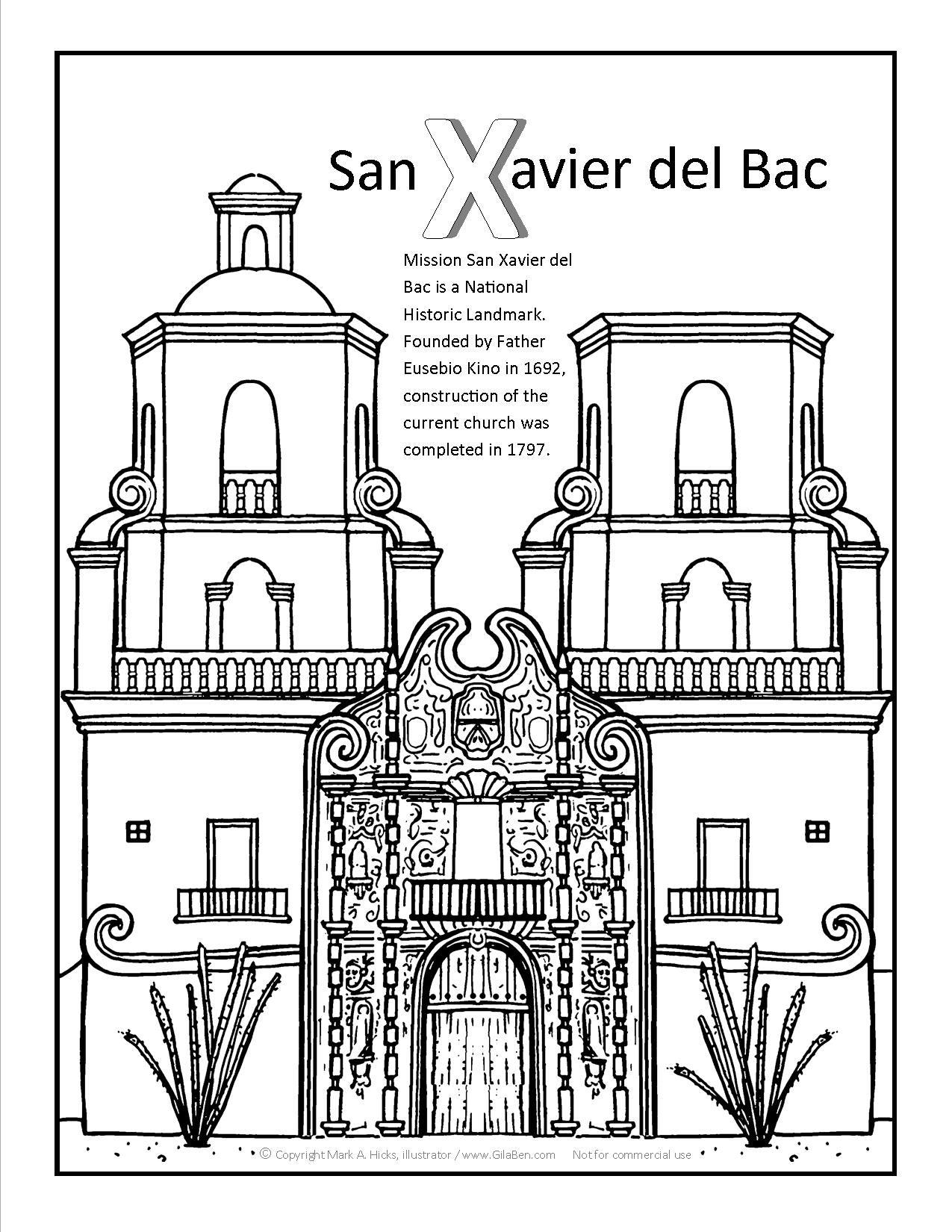 San Xavier del Bac Coloring page